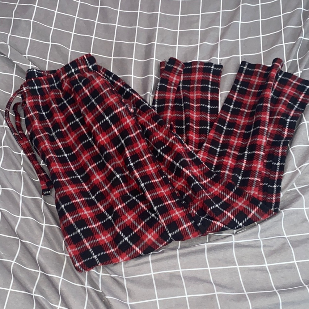 Beverly Hills Polo Club Red and Black Plaid Pants
